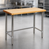 Thumbnail image #3 for Eagle Group 48 Inch x 30 Inch Hardwood Top Work Table with Stainless Steel Tubular Base