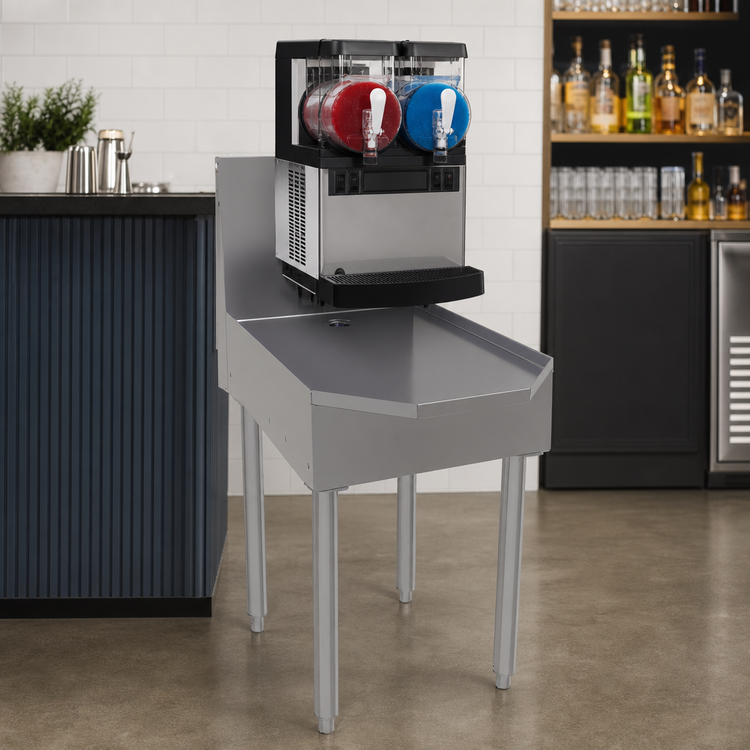Product image #3 for Glastender Island Oasis Freestanding Frozen Drink Machine Stand with Drain Pan Work Surface, 18-Inch x 29-Inch