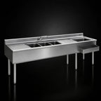 Thumbnail image #3 for Eagle Group 2200 Series BC9-4C-22R 108-Inch Right-Hand Underbar Combination Unit with 4 Sinks, Drainboards, Ice Bin & Speed Rail