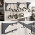 Thumbnail image #3 for Eagle Group 72-Inch Wall-Mounted Aluminum Double-Bar Pot Rack with 12 Hooks