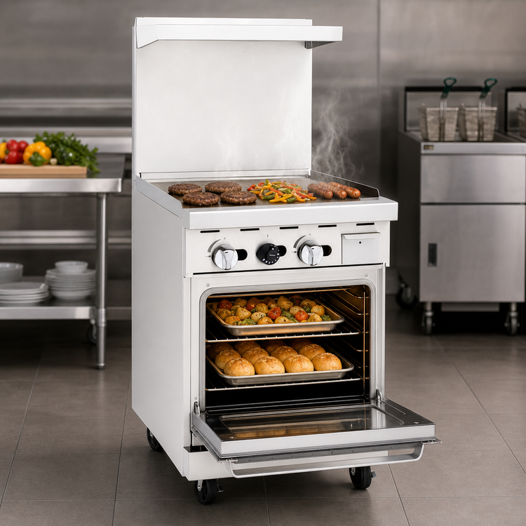 Product image #3 for CookRite AGR-24G-LP 24-Inch LP Gas Range with Griddle Top and Space-Saver Oven