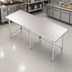 Thumbnail image #3 for 120-Inch x 36-Inch Stainless Steel Work Table with Galvanized Open Base