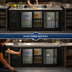 Thumbnail image #3 for Beverage-Air 72-Inch Three-Section Pass-Thru Back Bar Refrigerator with Six Sliding Glass Doors