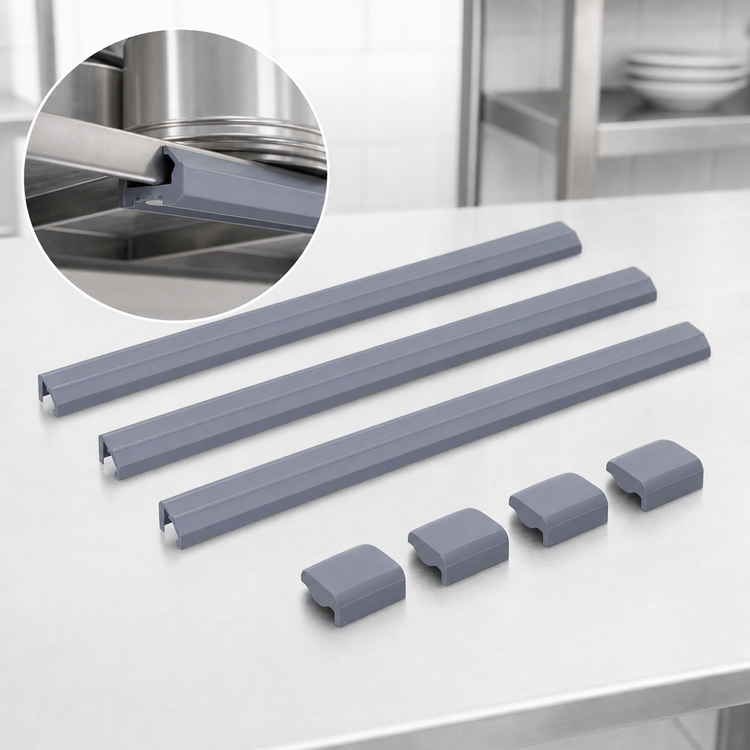 Product image #3 for Quantum Aluminum Overhead Track Shelving Kit with 2 x 19-Foot Tracks and 4 End Plates