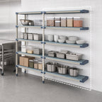 Thumbnail image #3 for Metro MetroMax 4 5AX547G4 5-Shelf Add-On Polymer Shelving Unit, Blue, 42"W x 24"D x 74"H