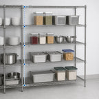 Thumbnail image #3 for Metro Super Erecta AN556BR Add-On Wire Shelving Unit, 48"W x 24"D x 63"H, 4 Shelves, Zinc Finish