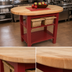 Thumbnail image #3 for John Boos Boos Block 48 x 30 x 35 Inch Elliptical C-Table with 1-1/2 Inch Thick Edge Grain Maple Butcher Block Top and 2 Slatted Undershelves