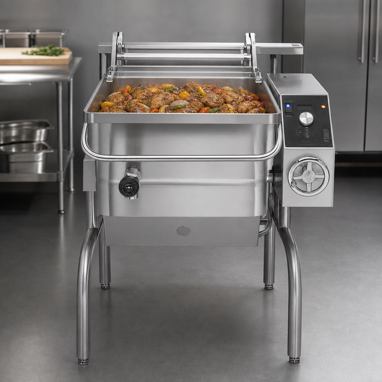 Product image #3 for Groen BPM-15EC 15-Gallon Electric Braising Pan, Manual Tilt, Classic Controls