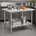 Thumbnail image #3 for John Boos Stallion 30 Inch x 30 Inch 16-Gauge Stainless Steel Corner Work Table with Adjustable Undershelf