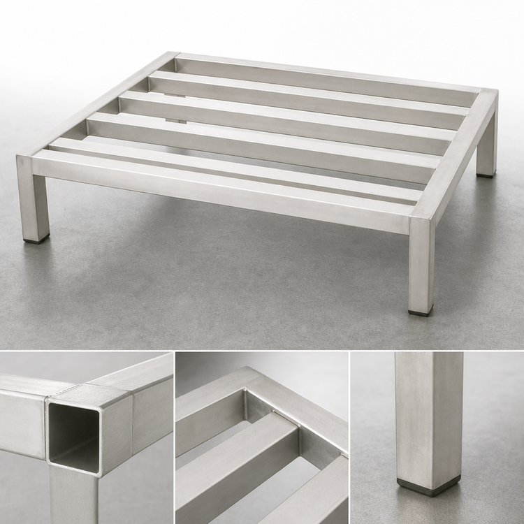 Product image #3 for Panco Tubular Aluminum Dunnage Rack, 36W x 24D x 12H, 2000 lb Capacity