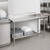 Thumbnail image #3 for Eagle Group Straight Clean Dishtable, 24 x 30 Inch, Left-to-Right, 16/304 Stainless Steel Top