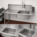 Thumbnail image #3 for John Boos Pro-Bowl Straight Soiled Dishtable with Left-to-Right Pre-Rinse Sink Bowl, 26 x 30 Inches