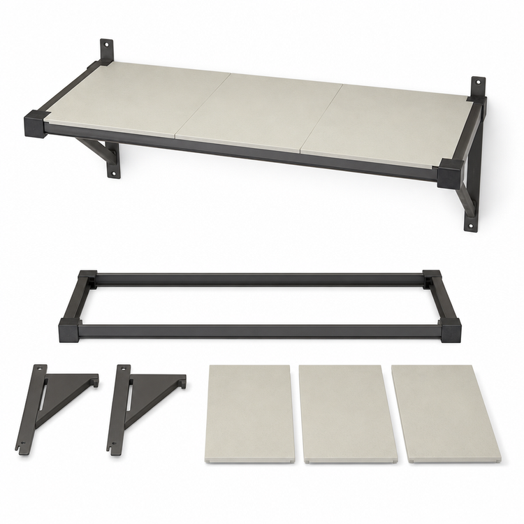 Product image #3 for Cambro Camshelving Elevation Series Wall-Mounted Solid Shelf Kit, 14" x 36"