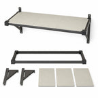 Thumbnail image #3 for Cambro Camshelving® Elevation EWSSK1436S580 Wall-Mounted Solid Shelf Kit, 14 x 36 Inches, Brushed Graphite, CamGuard Protection