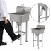 Thumbnail image #3 for Advance Tabco One-Station Freestanding Floor-Mounted Service Sink with Knee Valve and Gooseneck Spout, 20 x 19.5 Inch Bowl