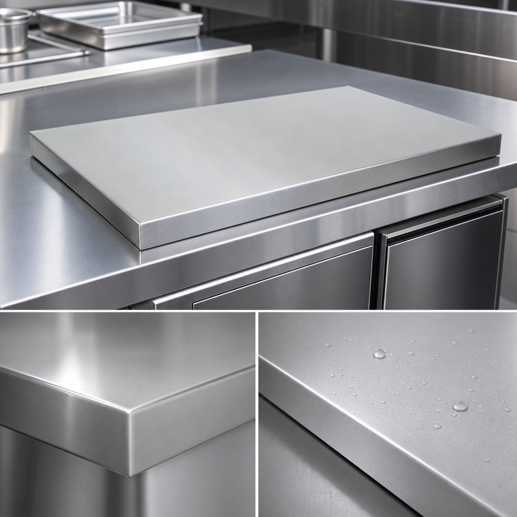 Product image #3 for John Boos 24 Inch x 30 Inch Stainless Steel Countertop, 1-1/2 Inch Thick
