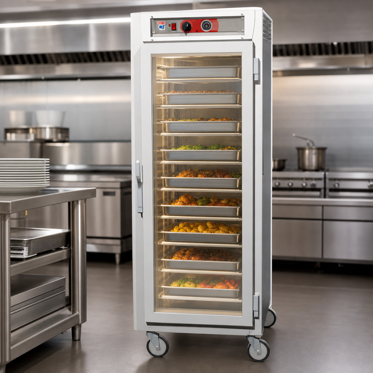 Product image #3 for Metro C5 6 Series Mobile Full-Height Heated Holding Cabinet with Tempered Clear Glass Doors and Universal Slides, 120V