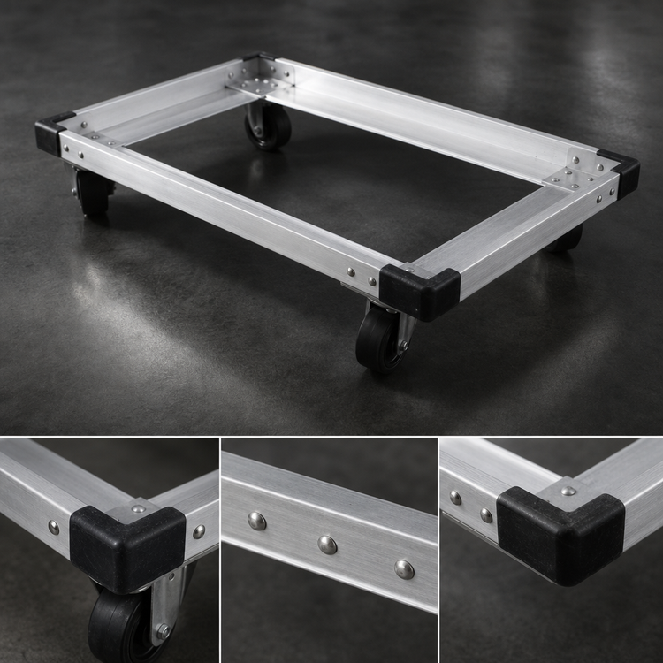 Product image #3 for Metro 36 x 21 Inch Made-to-Order Aluminum Truck Dolly Frame with Wraparound Bumper