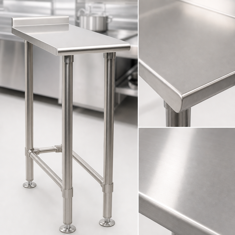 Product image #3 for Eagle Spec-Master 18" x 30" 14-Gauge 304 Stainless Steel Filler Table with Rear Upturn