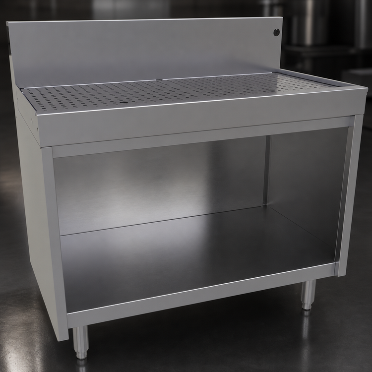 Product image #3 for CHOICE 36-Inch Wide x 24-Inch Deep Underbar Drainboard Cabinet, Open Front, Without Doors