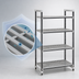 Thumbnail image #3 for Cambro Camshelving Elements XTRA 4-Shelf Vented Stationary Starter Unit, 24 x 18 x 64 Inches, Speckled Gray