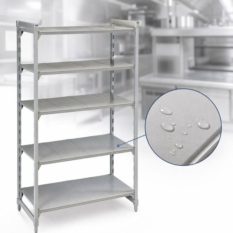 Product image #4 for Cambro Camshelving Premium 21" x 42" x 84" 5-Tier Solid Stationary Starter Unit