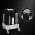 Thumbnail image #3 for Cres Cor 4-Column Non-Adjustable Poker Chip Dish Dolly for 9-7/8