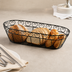 Thumbnail image #4 for Winco Long Oval Wire Bread/Fruit Basket, 15 x 6-1/4 x 3 Inch, Black