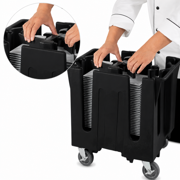 Product image #3 for Vollrath Traex Adjustable Dish Caddy for 10-3/8 to 11-1/4 Inch Round Plates and Bowls