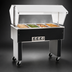 Thumbnail image #3 for Eagle Service Mate Deluxe Portable 4-Well Buffet Hot Food Table with Double-Sided Sneeze Guard, 63-1/2 Inch Wide, 120V