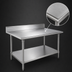 Thumbnail image #3 for Advance Tabco 72-Inch x 24-Inch Stainless Steel Work Table with 5-Inch Backsplash and Adjustable Undershelf