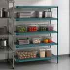 Thumbnail image #3 for Metro Super Erecta Pro PR-245463K3-A-4 4-Shelf Polymer Add-On Shelving Unit, 24 x 54 x 63 Inches, Stationary, Green