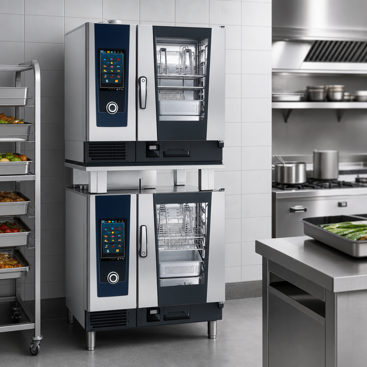 Product image #3 for RATIONAL iCombi Pro Double Stack 6-Half Size Natural Gas Combi Ovens with AutoDose