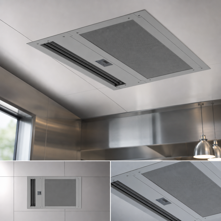 Product image #3 for Berner Architectural Recessed 12 Electric Heated Air Curtain with Intelliswitch Touchscreen Controller
