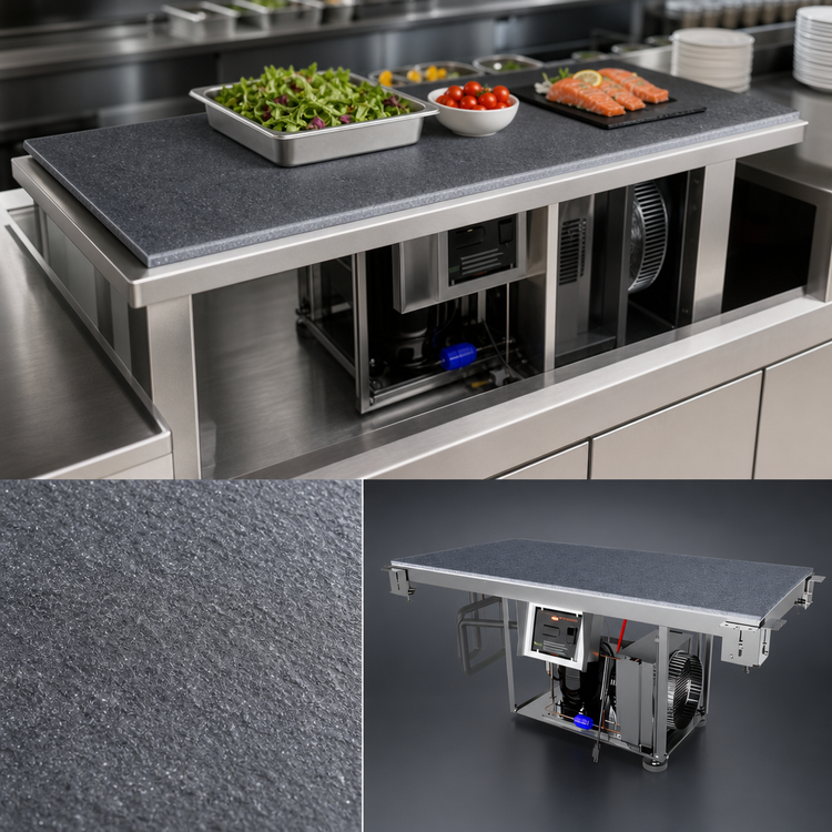 Product image #3 for Hatco Built-In Flush Top Simulated Stone Cold Shelf, 48-Inch Wide