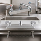 Thumbnail image #3 for BK Resources OptiFlow BKF-8DM-10-G Lead-Free Commercial Deck-Mount Faucet, 8-Inch Centers, 10-Inch Swing Spout, Chrome, Ceramic Valves