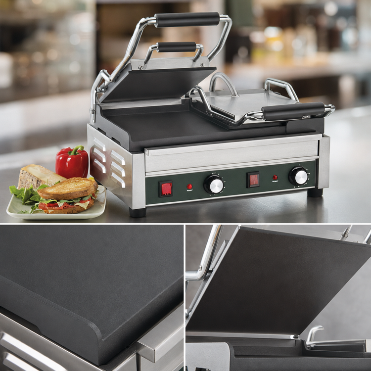 Product image #3 for Waring Tostato Ottimo™ Dual Electric Flat Grill Panini Press, 17 x 9.25-Inch Cooking Surface