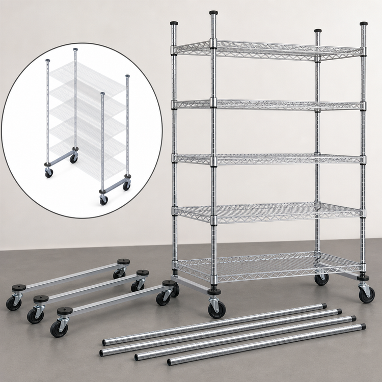 Product image #3 for Quantum 18-Inch Overhead Track Shelving Mobile Kit