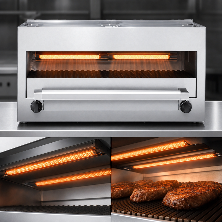 Product image #3 for Garland Master Series Countertop Infrared Salamander Broiler with Flame-Failure, 34 Inch Wide, 40,000 BTU