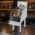 Thumbnail image #4 for Top Shelf TS Series Freestanding Stainless Steel Underbar Liquor Bottle Step Display, 12 x 24 Inches, 5-Step