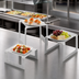 Thumbnail image #3 for Square Buffet Stand Set of 3 Bent Risers, Brushed Stainless Steel