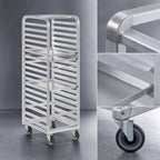 Thumbnail image #3 for Channel Manufacturing WA05 Walk-In Aluminum Bun Pan Rack, End Load, 11 Full-Size Pan Capacity, 5-Inch Centers, 5-Inch Casters