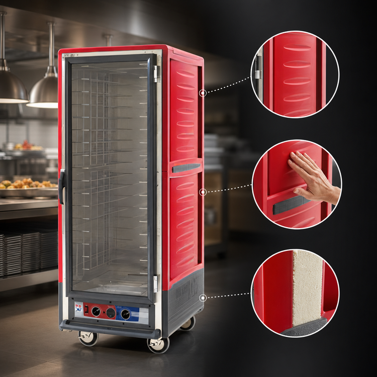 Product image #3 for Metro C5 3 Series Full-Height Mobile Heated Holding Cabinet with Clear Door and Lip Load Slides