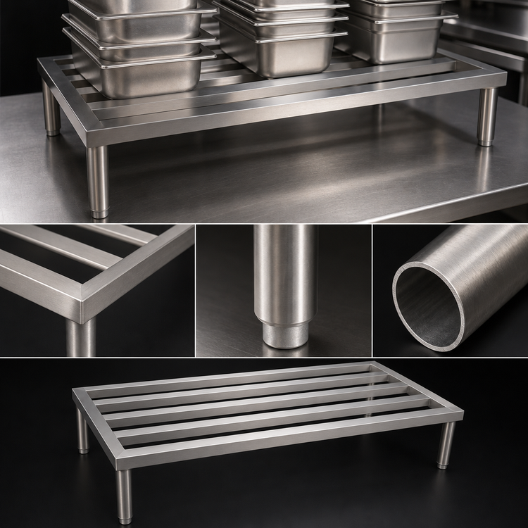 Product image #4 for John Boos Stainless Steel 1-Tier Dunnage Rack, 34 x 30 x 12 Inches