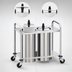 Thumbnail image #3 for Atlas Metal Heated Mobile Open Frame Plate Dispenser, 2-Tube, 9-1/8 Inch Diameter