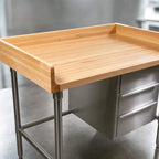 Thumbnail image #3 for John Boos BT3S02 60-Inch x 30-Inch Maple Top Baker's Table with 1-3/4-Inch Top, 3 Drawers, and Stainless Steel Base