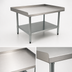 Thumbnail image #3 for Eagle Group BlendPort 18 x 30 Inch Equipment Stand with 18-Gauge 430 Stainless Steel Top, Adjustable Undershelf, and Galvanized Legs