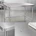 Thumbnail image #3 for NSG3030 30 Inches x 30 Inches Stainless Steel Open-Base Work Table, 36 Inches Height — 18-Gauge 430 Stainless Top