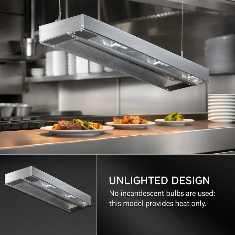 Product image #3 for RedHots 30-Inch Single Rod High-Watt Unlighted Aluminum Strip Heat Lamp, 240V
