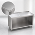 Thumbnail image #3 for John Boos 84-Inch x 36-Inch Stainless Steel Modular Base Work Table with Open Front Cabinet Base and 1-1/2-Inch Rear Riser